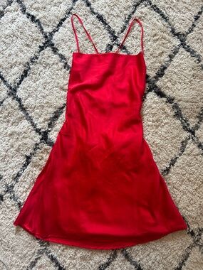 Princess Polly Vibrant Red Satin Slip